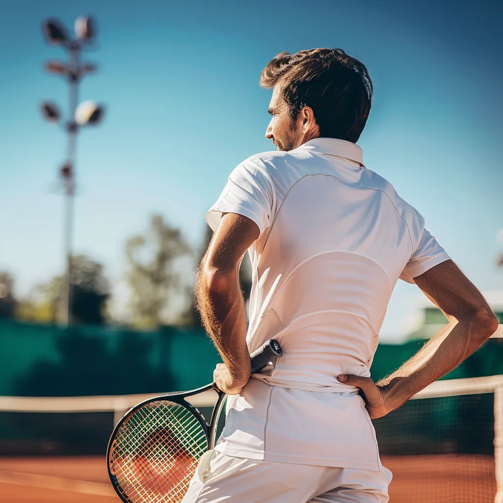 Tennis player with back pain.